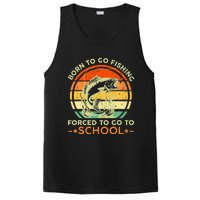 Born To Go Fishing Forced School PosiCharge Competitor Tank