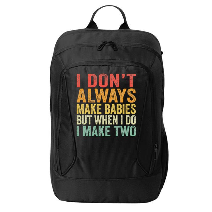 Baby Twins Gift For Pregnant Mum Dad City Backpack