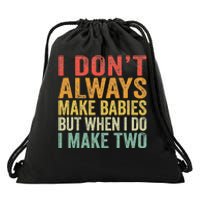 Baby Twins Gift For Pregnant Mum Dad Drawstring Bag