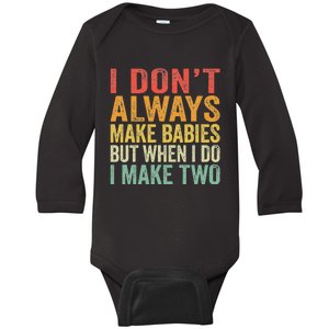 Baby Twins Gift For Pregnant Mum Dad Baby Long Sleeve Bodysuit