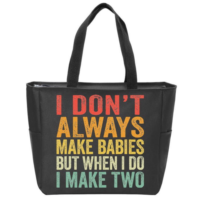 Baby Twins Gift For Pregnant Mum Dad Zip Tote Bag