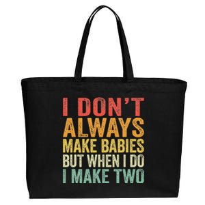 Baby Twins Gift For Pregnant Mum Dad Cotton Canvas Jumbo Tote