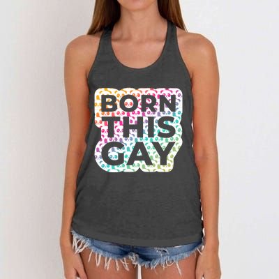 Born This Gay (Panda Edition) Cute Gift Women's Knotted Racerback Tank