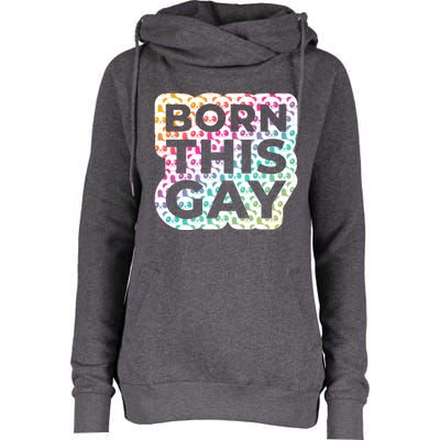 Born This Gay (Panda Edition) Cute Gift Womens Funnel Neck Pullover Hood