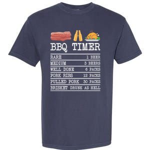 Bbq Timer Grill Beer Barbecue Funny Grilling Saying Garment-Dyed Heavyweight T-Shirt