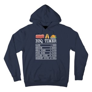 Bbq Timer Grill Beer Barbecue Funny Grilling Saying Hoodie