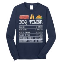 Bbq Timer Grill Beer Barbecue Funny Grilling Saying Long Sleeve Shirt