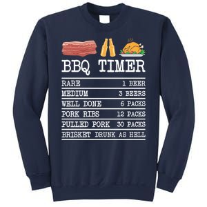 Bbq Timer Grill Beer Barbecue Funny Grilling Saying Sweatshirt