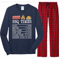 Bbq Timer Grill Beer Barbecue Funny Grilling Saying Long Sleeve Pajama Set