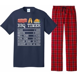 Bbq Timer Grill Beer Barbecue Funny Grilling Saying Pajama Set