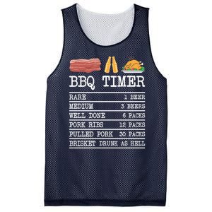 Bbq Timer Grill Beer Barbecue Funny Grilling Saying Mesh Reversible Basketball Jersey Tank