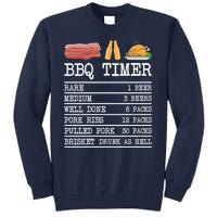 Bbq Timer Grill Beer Barbecue Funny Grilling Saying Tall Sweatshirt