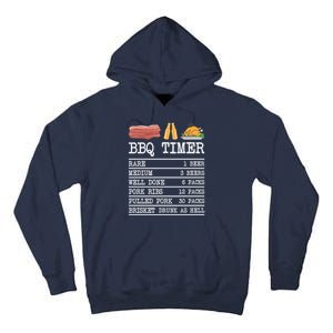 Bbq Timer Grill Beer Barbecue Funny Grilling Saying Tall Hoodie