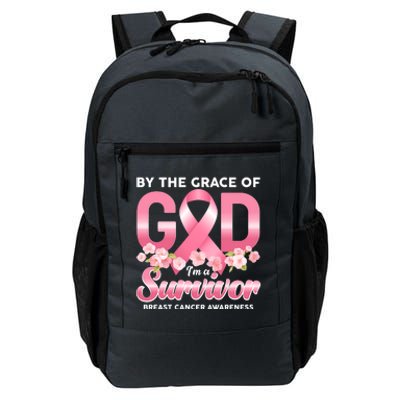 By The Grace Of God Im A Survivor Breast Cancer Awareness Daily Commute Backpack