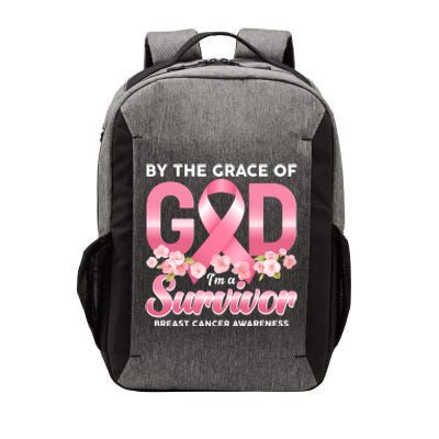 By The Grace Of God Im A Survivor Breast Cancer Awareness Vector Backpack