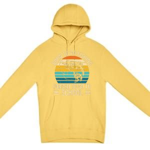 Born To Go Fishing Forced School Funny Fishing Premium Pullover Hoodie