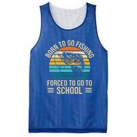 Born To Go Fishing Forced School Funny Fishing Mesh Reversible Basketball Jersey Tank