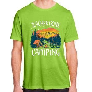 Best Teacher Gone Camping Adult ChromaSoft Performance T-Shirt