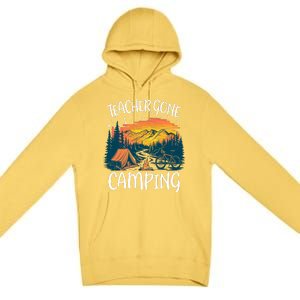 Best Teacher Gone Camping Premium Pullover Hoodie