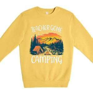 Best Teacher Gone Camping Premium Crewneck Sweatshirt