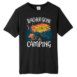 Best Teacher Gone Camping Tall Fusion ChromaSoft Performance T-Shirt