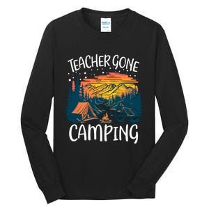 Best Teacher Gone Camping Tall Long Sleeve T-Shirt