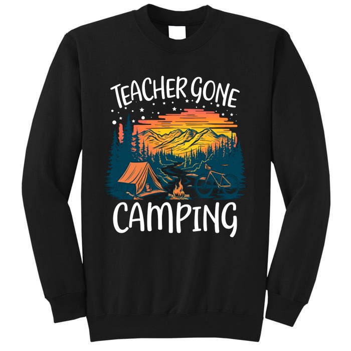 Best Teacher Gone Camping Tall Sweatshirt