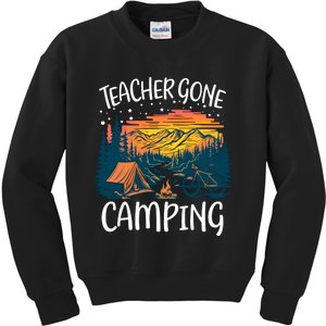 Best Teacher Gone Camping Kids Sweatshirt