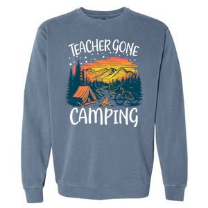 Best Teacher Gone Camping Garment-Dyed Sweatshirt