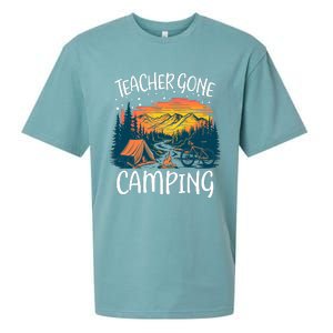 Best Teacher Gone Camping Sueded Cloud Jersey T-Shirt