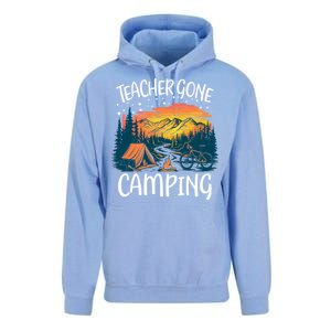 Best Teacher Gone Camping Unisex Surf Hoodie