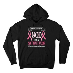 By The Grace Of God I'm A Survivor Breast Cancer Awareness Hoodie