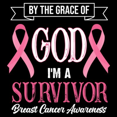 By The Grace Of God I'm A Survivor Breast Cancer Awareness T-Shirt
