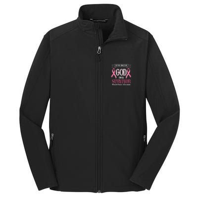 By The Grace Of God I'm A Survivor Breast Cancer Awareness Core Soft Shell Jacket