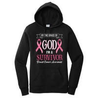 By The Grace Of God I'm A Survivor Breast Cancer Awareness Women's Pullover Hoodie