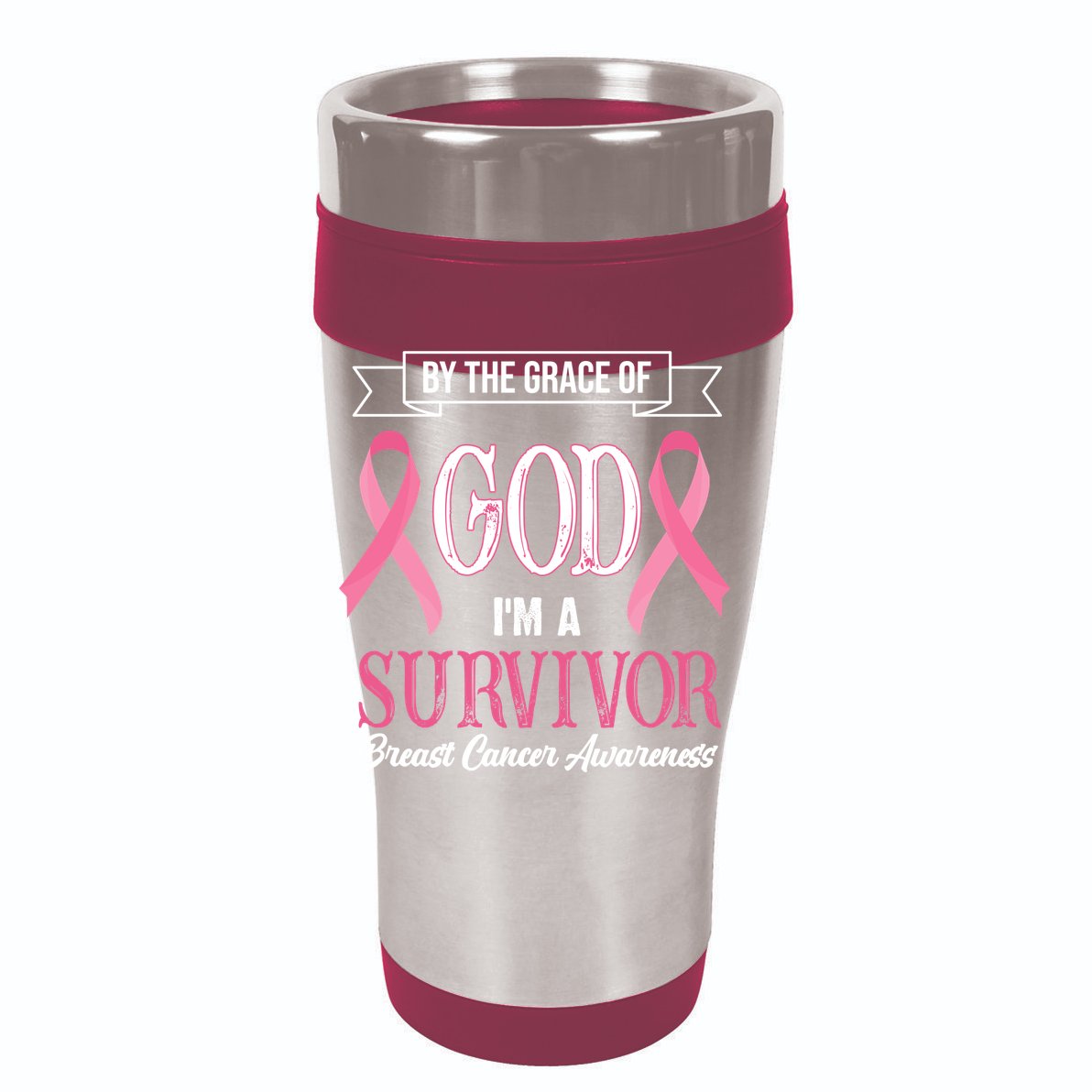 By The Grace Of God I'm A Survivor Breast Cancer Awareness Womens Tank Top