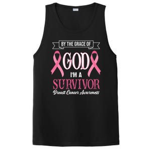 By The Grace Of God I'm A Survivor Breast Cancer Awareness PosiCharge Competitor Tank