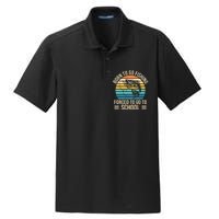 Born To Go Fishing Forced School Funny Fishing Dry Zone Grid Polo