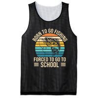 Born To Go Fishing Forced School Funny Fishing Mesh Reversible Basketball Jersey Tank