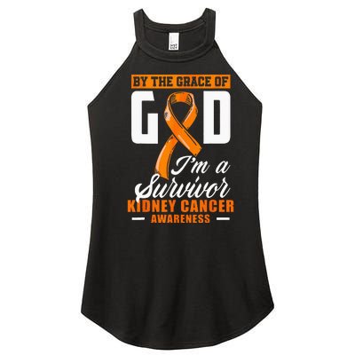 By The Grace God Im A Survivor Kidney Cancer Survivor Women’s Perfect Tri Rocker Tank