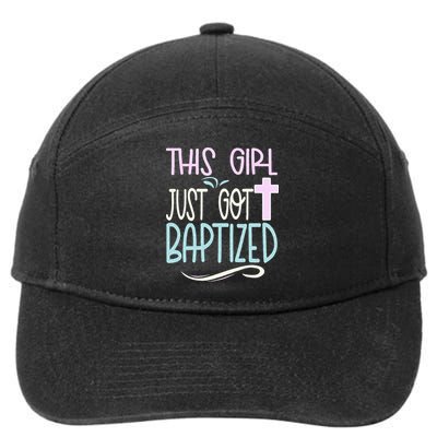 Baptism This Girl Baptized Christian 23 7-Panel Snapback Hat