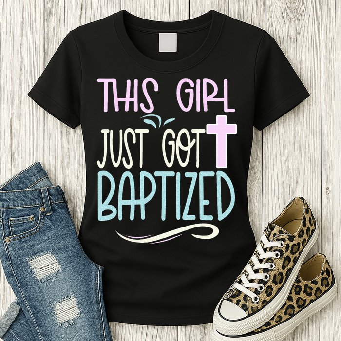 Baptism This Girl Baptized Christian 23 Womens T-Shirt