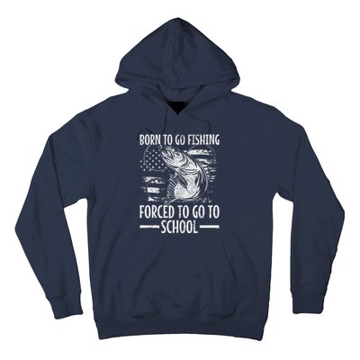 Born To Go Fishing Bass Fish Fisherman Funny Fishing Hoodie