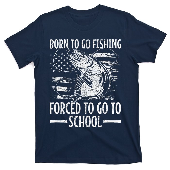 Born To Go Fishing Bass Fish Fisherman Funny Fishing T-Shirt