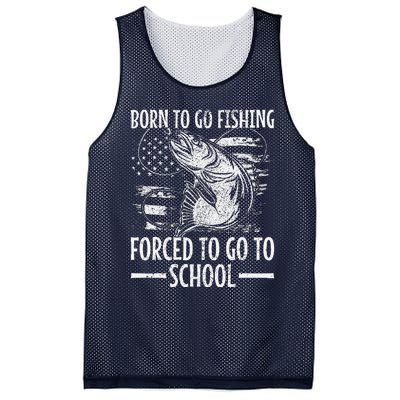 Born To Go Fishing Bass Fish Fisherman Funny Fishing Mesh Reversible Basketball Jersey Tank