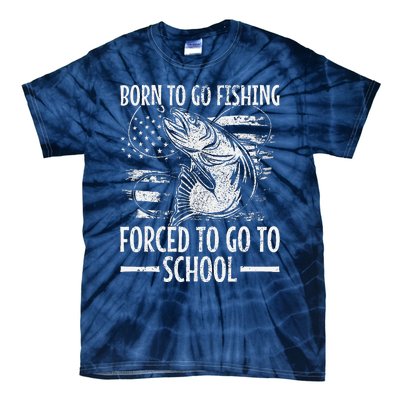 Born To Go Fishing Bass Fish Fisherman Funny Fishing Tie-Dye T-Shirt