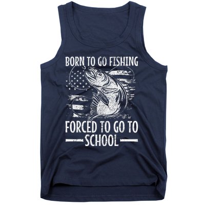 Born To Go Fishing Bass Fish Fisherman Funny Fishing Tank Top