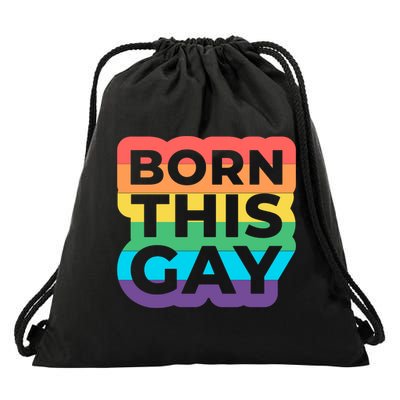 Born This Gay LGBTQ Pride Drawstring Bag