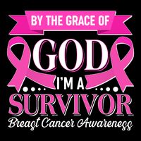 By The Grace Of God I'm A Survivor Breast Cancer Awareness Tie-Dye T-Shirt