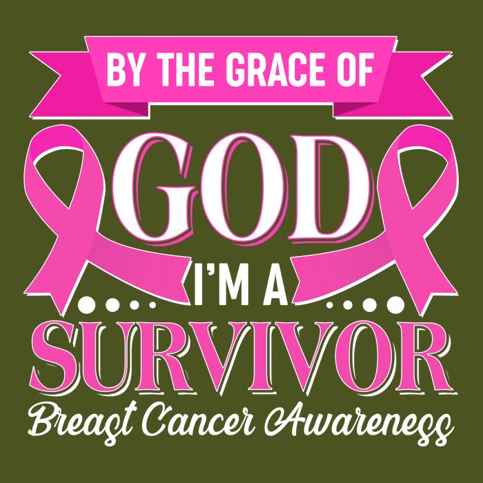 By The Grace Of God I'm A Survivor Breast Cancer Awareness T-Shirt